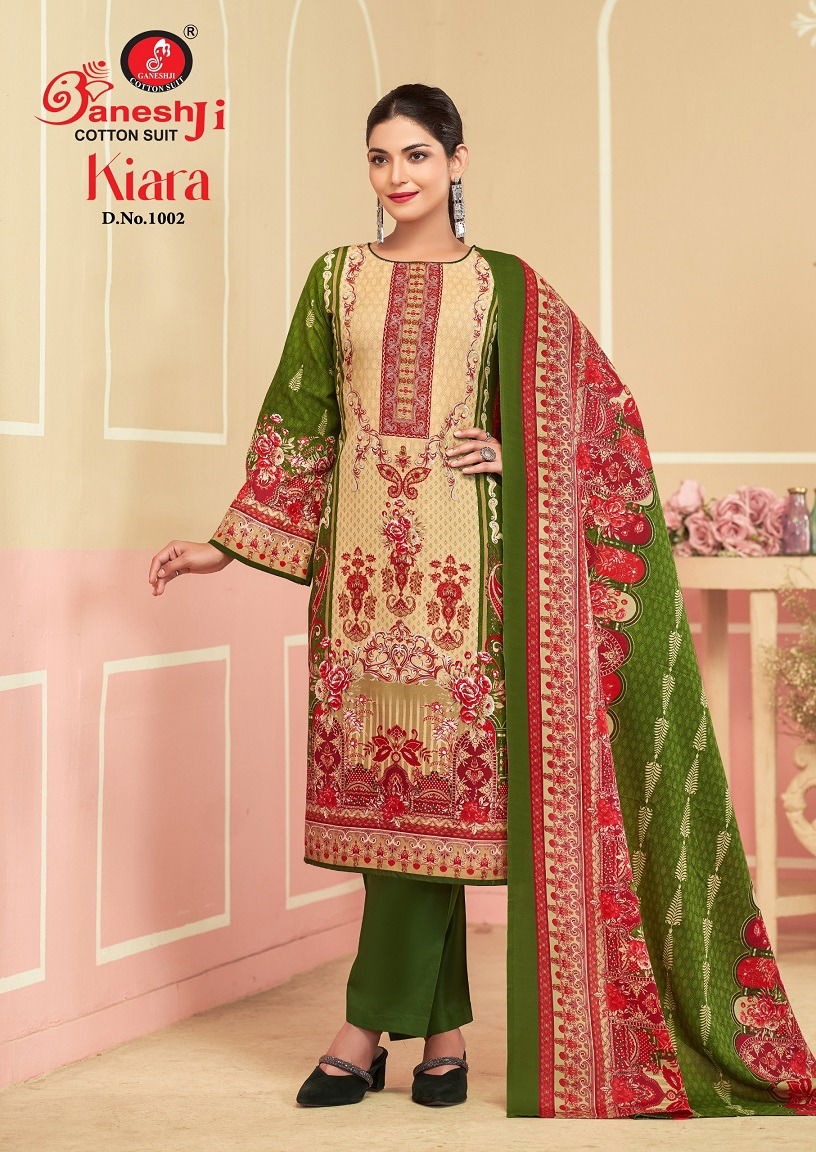 Kiara Vol 1 By Ganeshji Cotton Printed Dress Material Wholesalers In Delhi